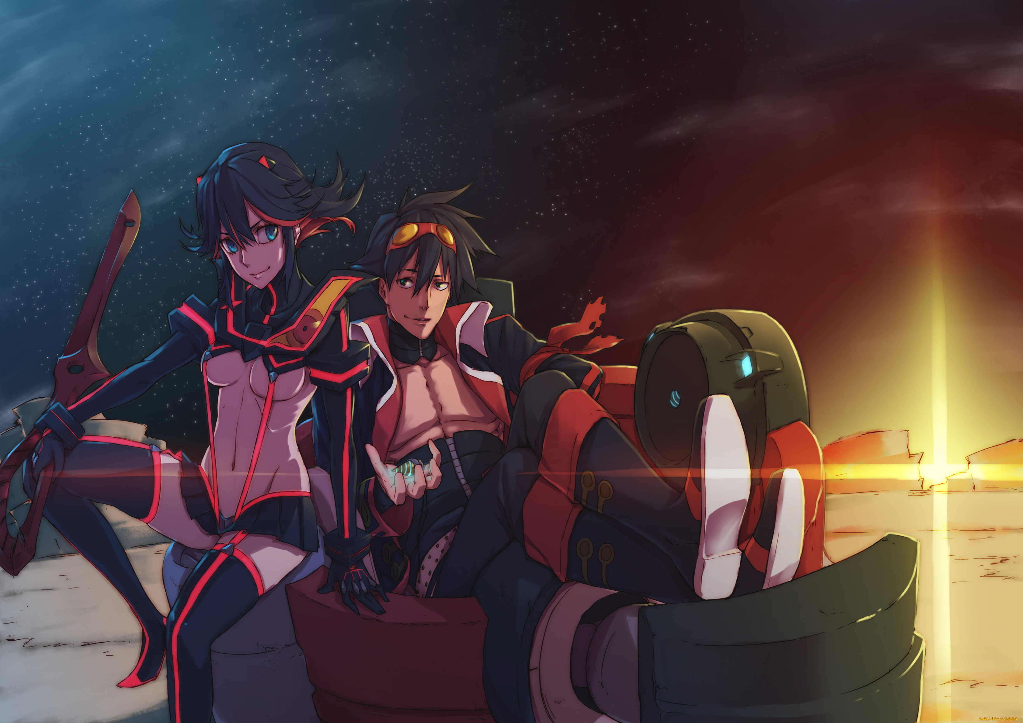 , kill la kill, , matoi, ryuuko, , simon, , , , , , , kill, la, tengen, toppa, gurren, lagann